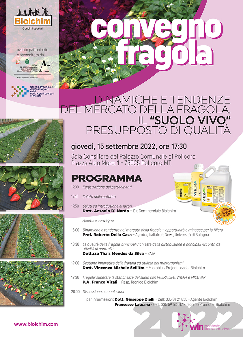 Convegno fragola: dinamiche, tendenze di mercato e nuove tecnologie